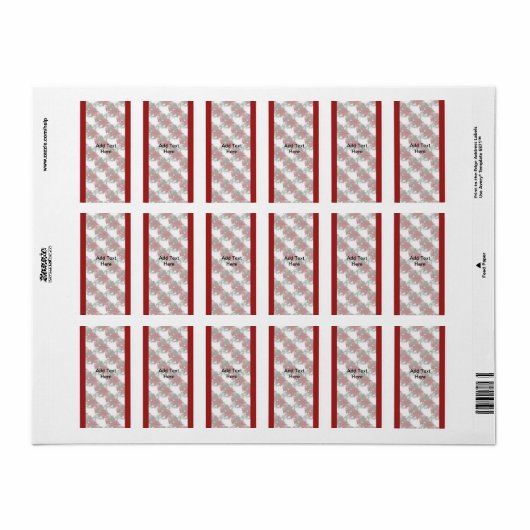 Weihnachten Weihnachten Miniatur Candy Bar Wrapper Adressaufkleber (Vorne)