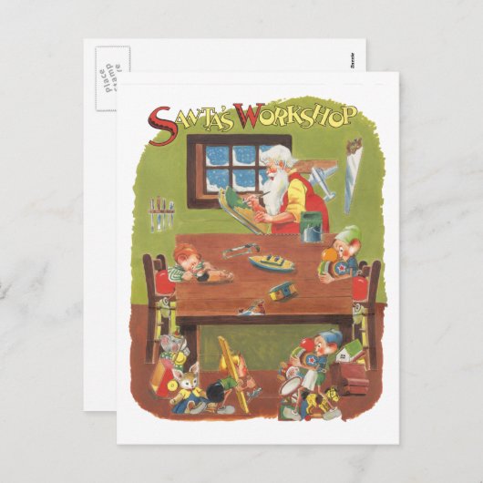 Weihnachten Weihnachten mit Elfen im Workshop (Vorne/Hinten)