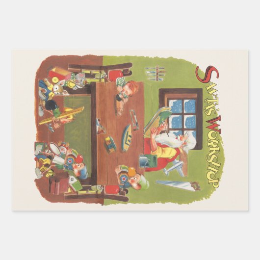 Weihnachten Weihnachten mit Elfen im Workshop Geschenkpapier Set (Vorderseite 3)