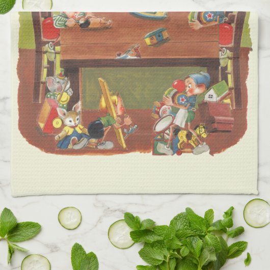 Weihnachten Weihnachten mit Elfen im Workshop Geschirrtuch (Gefaltet)