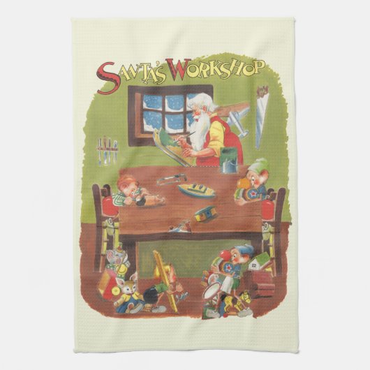 Weihnachten Weihnachten mit Elfen im Workshop Geschirrtuch (Vertikal)