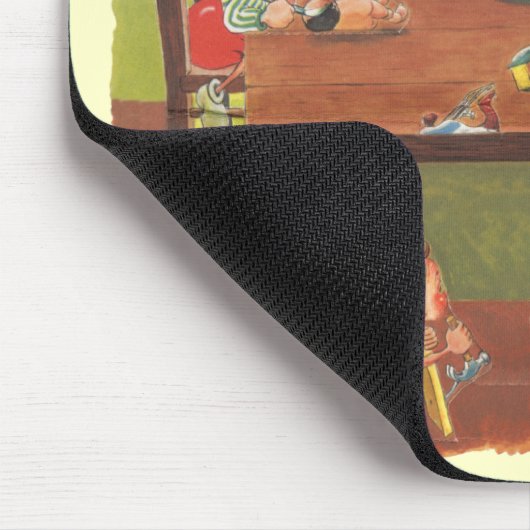 Weihnachten Weihnachten mit Elfen im Workshop Mousepad (Ecke)