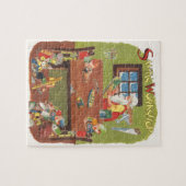 Weihnachten Weihnachten mit Elfen im Workshop Puzzle (Horizontal)