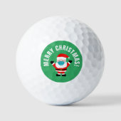 Weihnachten Weihnachten mit Gesichtsmaske-Cartoon Golfball (Vorderseite)