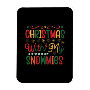 Weihnachten Weihnachten mit meinen Schneemassen Magnet