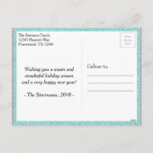 Weihnachten Weihnachten Modernes Türkis 3 Foto (Rückseite)