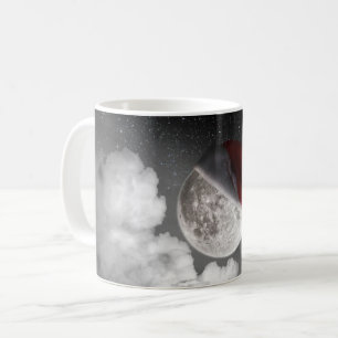 Weihnachten Weihnachten Moon mit Weihnachtsmütze Kaffeetasse
