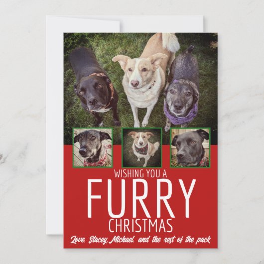 Weihnachten Weihnachten Multi Foto Dog Collage Wei (Vorderseite)