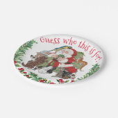 Weihnachten Weihnachten Niedliche Haustiere Hunde Pappteller (Schrägansicht)