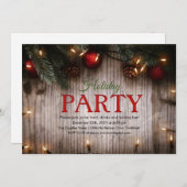 Weihnachten Weihnachten Party Lichter Einladung (Vorne/Hinten)