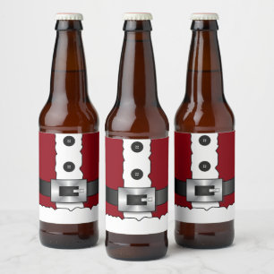 Weihnachten Weihnachten Party Weihnachtsmann Bierflaschenetikett