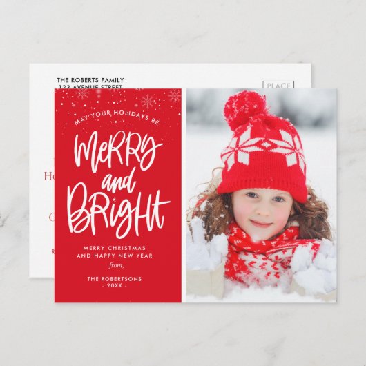 Weihnachten Weihnachten Postkarte (Vorne/Hinten)