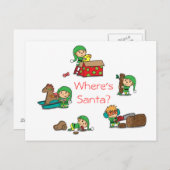 Weihnachten Weihnachten Postkarte Die geschäftigen (Vorne/Hinten)