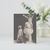 Weihnachten Weihnachten Postkartenkinder mit Schne (Stehend Vorderseite)