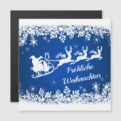 Weihnachten, Weihnachten, Rentiere Magnetkarte (Vorne/Hinten)