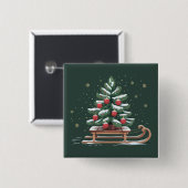 Weihnachten Weihnachten Ristorante La Lanchetta Button (Vorne & Hinten)