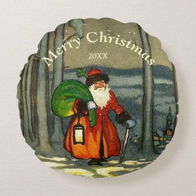 Weihnachten Weihnachten Rundes Kissen (Vorderseite)