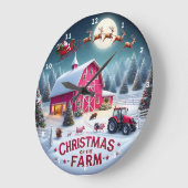 Weihnachten Weihnachten Rustikaler Weihnachtswall Große Wanduhr (Winkel)