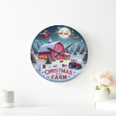 Weihnachten Weihnachten Rustikaler Weihnachtswall Große Wanduhr (Zuhause)