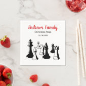 Weihnachten Weihnachten - Schachfiguren Vintag Art Serviette (Beispiel)