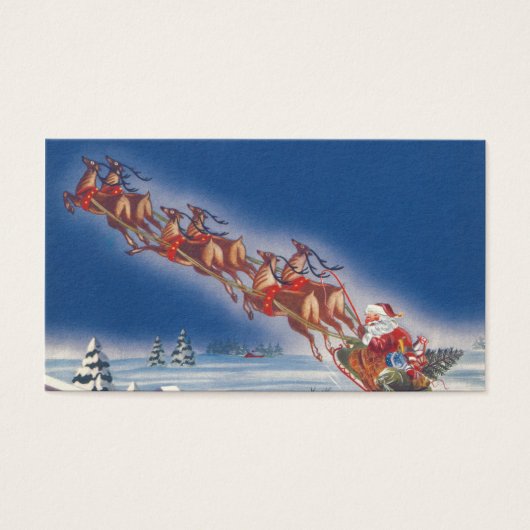 Weihnachten, Weihnachten, Schlitten mit Rentier (Vorderseite)