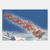 Weihnachten, Weihnachten, Schlitten mit Rentier Geschenkpapier Set (Vorderseite 3)