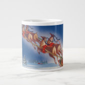 Weihnachten, Weihnachten, Schlitten mit Rentier Jumbo-Tasse (Vorderseite)