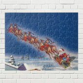 Weihnachten, Weihnachten, Schlitten mit Rentier Puzzle