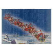 Weihnachten, Weihnachten, Schlitten mit Rentier Schneidebrett (Vorderseite)
