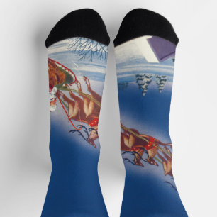 Weihnachten, Weihnachten, Schlitten mit Rentier Socken