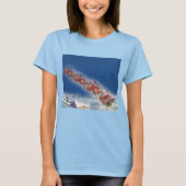 Weihnachten, Weihnachten, Schlitten mit Rentier T-Shirt (Vorderseite)
