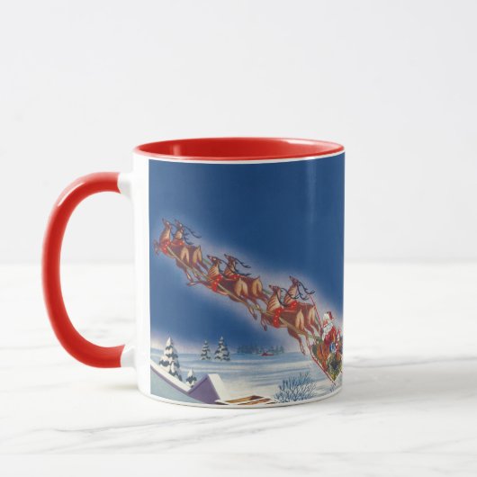 Weihnachten, Weihnachten, Schlitten mit Rentier Tasse (Links)