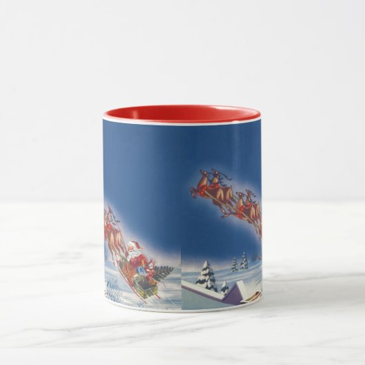 Weihnachten, Weihnachten, Schlitten mit Rentier Tasse (Zentrum)