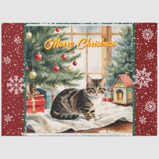 Weihnachten Weihnachten Schöne alte Sammlung Seidenpapier (Vorderseite)