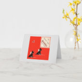 Weihnachten Weihnachten Scottie Hunde Joy to World Karte (Gelbe Blume)