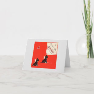 Weihnachten Weihnachten Scottie Hunde Joy to World Karte