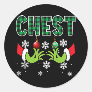 Weihnachten Weihnachten Shirt lustiges passendes P Runder Aufkleber