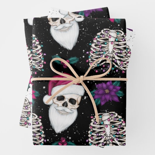 Weihnachten Weihnachten - Skelette Geschenkpapier Set (Beispiel)