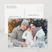 Weihnachten Weihnachten Snowflake Foto Postkarte (Vorne/Hinten)