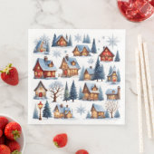 Weihnachten Weihnachten Städtchen klein Serviette (Beispiel)