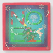 Weihnachten Weihnachten Steinuntersetzer (Vorderseite)