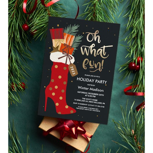 Weihnachten Weihnachten Stiletto Boots Einladung