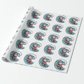 Weihnachten Weihnachten Surfbrett Surf Geschenkpapier (Ungerollt)