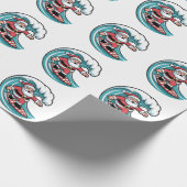 Weihnachten Weihnachten Surfbrett Surf Geschenkpapier (Ecke)