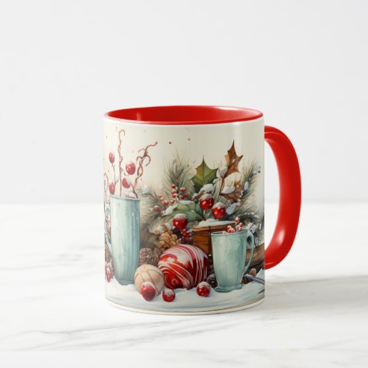 Weihnachten, Weihnachten-Szene für Kaffee/Tee-Tass Tasse (VorderseiteRechts)