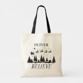 Weihnachten Weihnachten traditionelles schwarzes F Tragetasche (Rückseite)