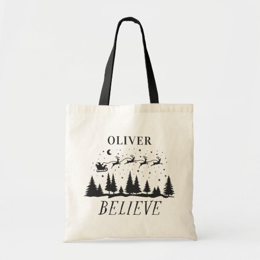 Weihnachten Weihnachten traditionelles schwarzes F Tragetasche (Vorne)