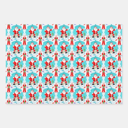 Weihnachten Weihnachten überrascht bei Frau Claus Geschenkpapier Set (Vorderseite)