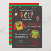 Weihnachten Weihnachten Ugly Sweater individualisi Einladung (Vorne/Hinten)