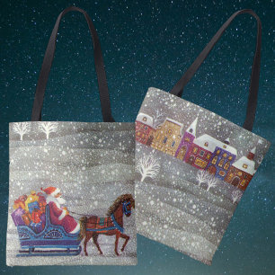 Weihnachten, Weihnachten und ein Pferd - Freiluftm Tasche